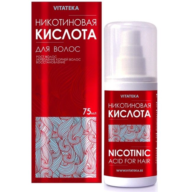 Никотиновая кислота для роста волос, спрей 75 ml